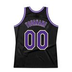 Personalized Black Purple-Cream Basketball Jersey - Custom Throwback Style Jersey Personalized Black Purple-Cream Throwback