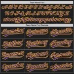 Custom Name and Number Black Purple Gold 3D Pattern Baseball Jersey for Teams - Personalized Authentic Design Personalized