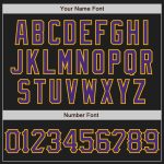 Custom Name and Number Black Purple Gold 3D Pattern Baseball Jersey for Teams - Personalized Authentic Design Personalized
