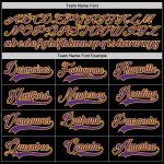 Custom Name Number Baseball Jersey - Personalized Black Purple Gold Authentic Team Jersey Personalized Black Purple-Gold