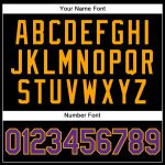 Custom Name Number Personalized Black Purple Gold Baseball Jersey - Authentic Sleeveless Team Jersey Personalized Black Purple-Gold