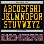 Custom Name Number Personalized Black Purple Gold Basketball Jersey Authentic Throwback Personalized Black Purple-Gold Authentic