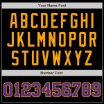 Personalized Black Purple Gold Baseball Jersey for Men and Women 2 Personalized Black Purple-Gold Baseball Jersey 2