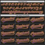 Personalized Black Purple Gold Baseball Jersey for Men and Women - Custom Team Apparel Personalized Black Purple-Gold Baseball