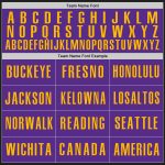 Personalized Baseball Jersey Black Purple Gold - Custom Name & Number 6 Personalized Black Purple-Gold Baseball Jersey 6