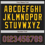 Custom Black Purple Gold Baseball Jersey for Personalized Sports Apparel Personalized Black Purple-Gold Baseball Jersey