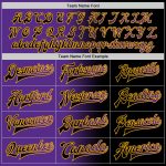 Personalized Black Purple Gold Gradient Varsity Letterman Bomber Jacket Full-Snap Fashion Personalized Black Purple-Gold