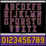 Personalized Black Purple Gold Bomber Varsity Letterman Two Tone Jacket Size 4 Personalized Black Purple-Gold Bomber Full-Snap
