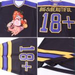 Personalized Black Purple Gold Hockey Jersey for Men and Women - Customizable Sports Apparel Personalized Black Purple-Gold