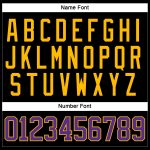 Personalized Gold Black Purple Hockey Lace Neck Jersey for Men and Women Personalized Black Purple-Gold Hockey Lace Neck