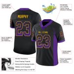 Personalized Black Purple Gold Drift Fashion Football Jersey for Men Personalized Black Purple-Gold Mesh Drift Fashion Football