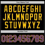 Personalized Performance T-Shirt in Black Purple and Gold - Custom Athletic Tee Personalized Black Purple-Gold Performance