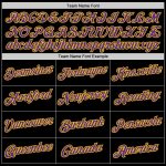 Personalized Performance T-Shirt in Black Purple and Gold - Custom Athletic Tee Personalized Black Purple-Gold Performance