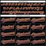 Custom Name Number Golf Polo Shirt Personalized Black Purple Gold Performance Personalized Black Purple-Gold Performance