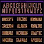 Personalized Soccer Jersey with Custom Name & Number - Black Purple Gold Pinstripe Fade Fashion Uniform Personalized Black