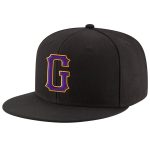 Custom Name Number Snapback Hat Adjustable Black Purple Gold Stitched Personalized Team Cap Personalized Black Purple-Gold