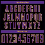 Custom Name Number Personalized Soccer Jersey Black Purple Gold Sublimation Team Uniform Personalized Black Purple-Gold Sublimation