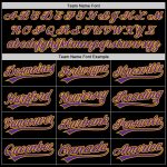 Custom Black Purple Gold Throwback Baseball Jersey - Personalized Sports Apparel Personalized Black Purple-Gold Throwback