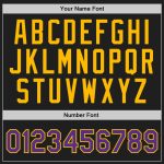 Custom Black Purple-Gold Basketball Jersey for Men - Throwback Style #4 Personalized Black Purple-Gold Throwback Basketball