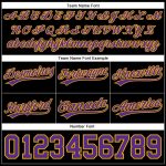 Personalized Basketball Shorts in Black Purple Gold - Throwback Style Personalized Black Purple-Gold Throwback Basketball