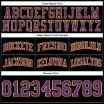 Personalized Basketball Shorts in Black Purple Gold - Stylish Throwback Design for Men Personalized Black Purple-Gold Throwback