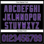 Personalized 3D Curve Solid Baseball Jersey in Black Purple-Gray Personalized Black Purple-Gray 3D Curve Solid Baseball Jersey