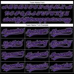 Personalized 3D Curve Solid Baseball Jersey in Black Purple-Gray Personalized Black Purple-Gray 3D Curve Solid Baseball Jersey