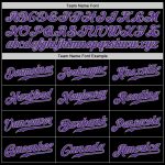 Personalized Black Purple Gray Baseball Jersey for Men and Women Personalized Black Purple-Gray Baseball Jersey