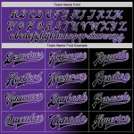 Personalized Gradient Varsity Jacket Black Purple Gray Full-Snap Bomber Fashion Outerwear Personalized Black Purple-Gray