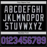 Custom Name Number Two Tone Hoodie Jacket Black Purple Gray Varsity Letterman Bomber Full-Snap for Team Personalized Black
