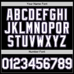 Personalized Baseball Jersey - Custom Black Purple-Gray Line Jersey Personalized Black Purple-Gray Line Baseball Jersey