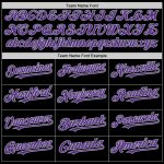 Personalized Black Purple Gray Mesh Baseball Jersey - Throwback Style Personalized Black Purple-Gray Mesh Throwback Baseball