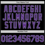 Personalized Black Purple Gray Mesh Baseball Jersey - Throwback Style Personalized Black Purple-Gray Mesh Throwback Baseball