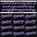 Customizable Unisex Softball Jersey - Personalized Black Purple-Gray Two-Button with Name and Number Personalized Black Purple-Gray
