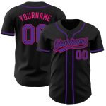 Custom Black Purple Hot Pink Baseball Jersey for Personalized Team Gear Personalized Black Purple-Hot Pink Baseball Jersey