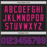 Custom Black Purple Hot Pink Baseball Jersey for Personalized Team Gear Personalized Black Purple-Hot Pink Baseball Jersey