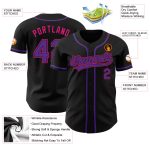 Custom Black Purple Hot Pink Baseball Jersey for Personalized Team Gear Personalized Black Purple-Hot Pink Baseball Jersey