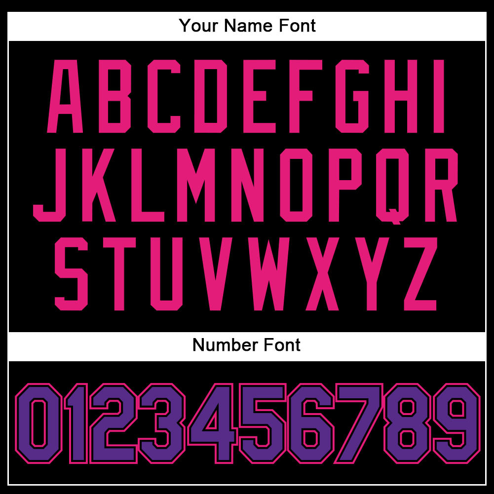 Personalized Black Purple-Hot Pink Performance Vapor Golf Polo Shirt Team Custom Name and Number Custom Name Number Black Purple Hot Pink Vapor Golf Polo Shirt - Personalized Performance Apparel Personalized Black Purple-Hot - Image 5