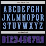 Custom Name & Number Baseball Jersey - Personalized Black, Purple & Light Blue Authentic Team Jersey Personalized Black Purple-Light
