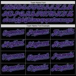 Custom Personalized Black Purple-Light Blue Baseball Jersey with Name and Number - Authentic Sleeveless Team Apparel Personalized