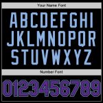 Custom Personalized Black Purple-Light Blue Baseball Jersey with Name and Number - Authentic Sleeveless Team Apparel Personalized