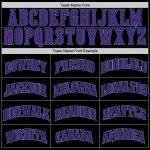 Customizable Basketball Jersey - Personalized Black Purple-Light Blue Authentic Throwback with Custom Name & Number Personalized