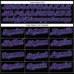 Personalized Black Purple Light Blue Baseball Jersey for Men and Women Personalized Black Purple-Light Blue Baseball Jersey