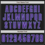 Personalized Black Purple Light Blue Baseball Jersey for Men and Women Personalized Black Purple-Light Blue Baseball Jersey
