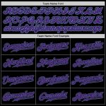 Personalized Black Purple Light Blue Baseball Jersey for Men and Women Personalized Black Purple-Light Blue Baseball Jersey