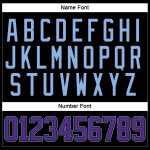 Custom Name and Number Personalized Hockey Jersey - Black Purple Light Blue Lace Neck Personalized Black Purple-Light Blue