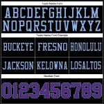 Personalized Black Purple Light Blue Football Jersey - Authentic Mesh Design Personalized Black Purple-Light Blue Mesh Authentic