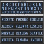 Custom Personalized Authentic Football Jersey - Black Purple Light Blue Mesh with Custom Name and Number Personalized Black