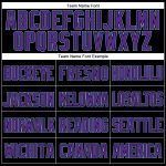 Personalized Throwback Baseball Jersey - Black Purple Light Blue Mesh Design Personalized Black Purple-Light Blue Mesh Authentic