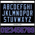 Personalized Performance T-Shirt - Black Purple Light Blue Color Personalized Black Purple-Light Blue Performance T-Shirt